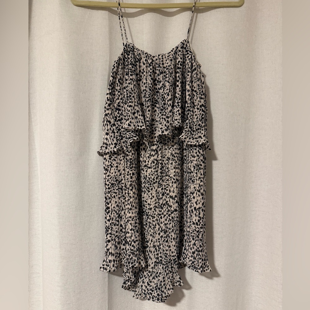 Spotted Ruffle Romper Cream and Black - Picture 2 of 3
